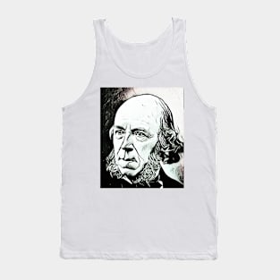 Herbert Spencer Black And White Portrait | Herbert Spencer Artwork 4 Tank Top